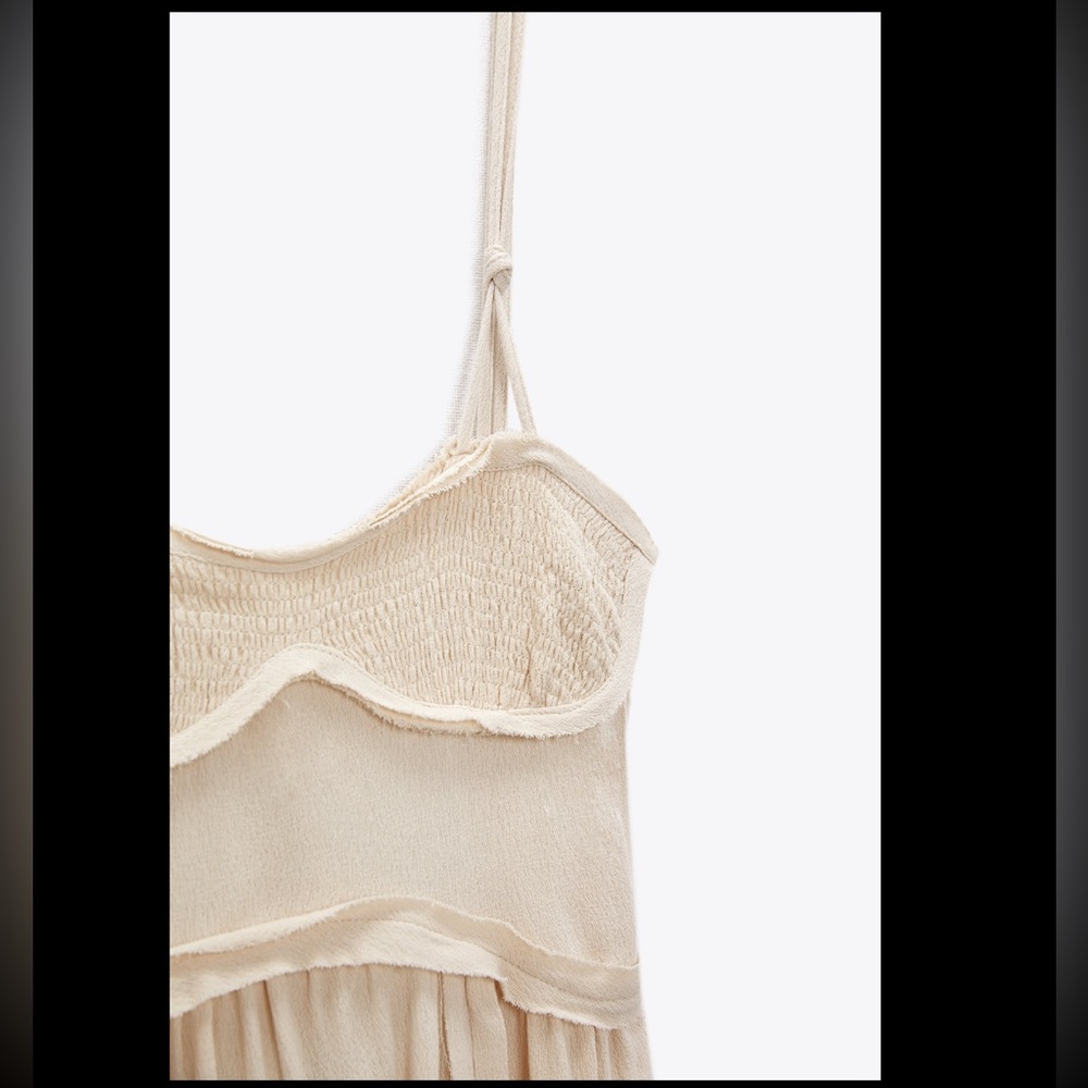 Zara rustic frayed flowy dress, RENEWCELL x ZARA collab - Picture 10 of 11